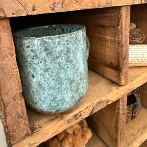 Tabletops Gallery Turquoise Colored Pottery Mug Coffee Cup
